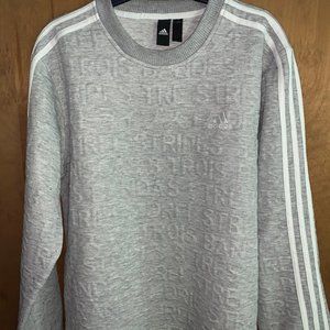 Adidas 3 stripes crew neck sweatshirt